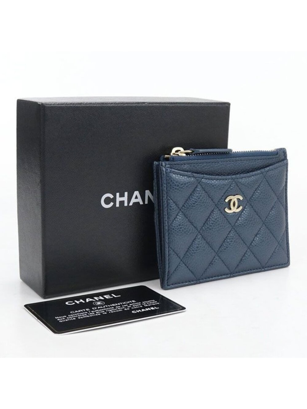 Chanel Card Case Quilted Coin Purse Caviar